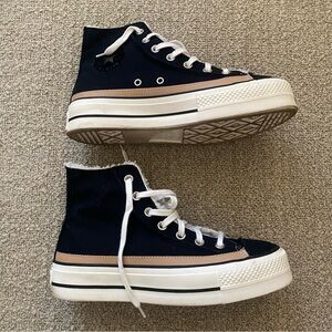 Converse Chuck Taylor All Star Raw Edge Platform High Tops